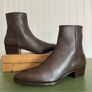 NWT Gravati x Diane B High Ankle Boots in Brown Kidskin Leather*Italy*